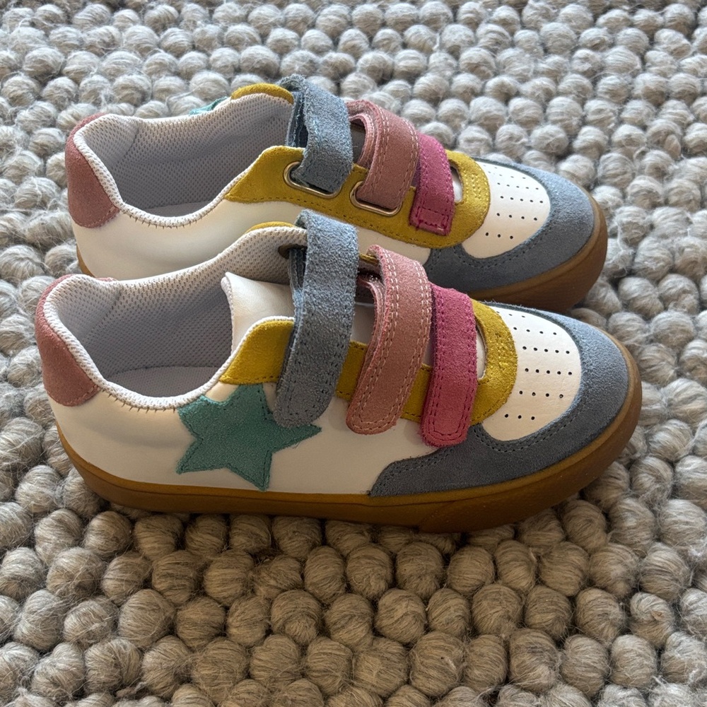 Mini Boden Girls Leather Low Tops (10.5T) NWOT